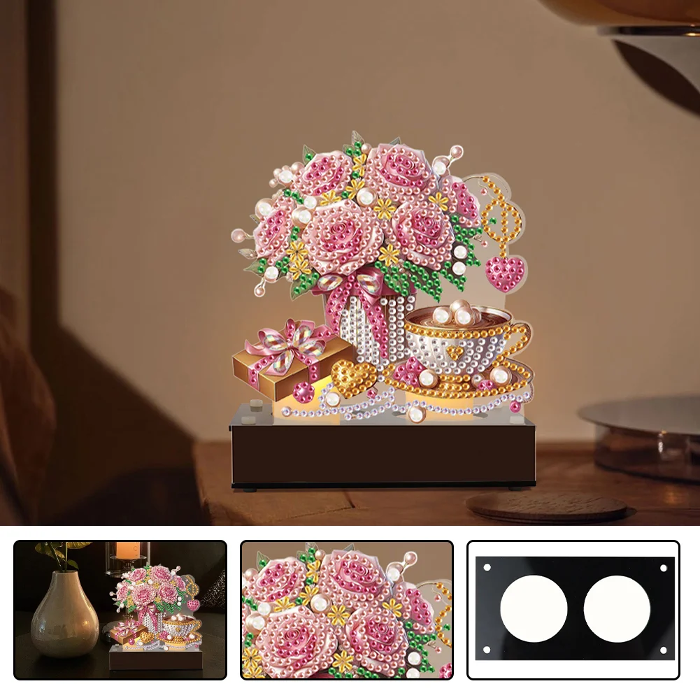 DIY Afternoon Tea Diamond Painting Candle Holder Ornaments Aromatherapy Candle Holder