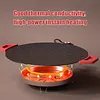 Smokeless Electric BBQ Grill Baking Trays with Handles Removable Grilling Plate 12/14/16in Round Nonstick Cooking Griddle Pan for Steaks Burgers Pancakes