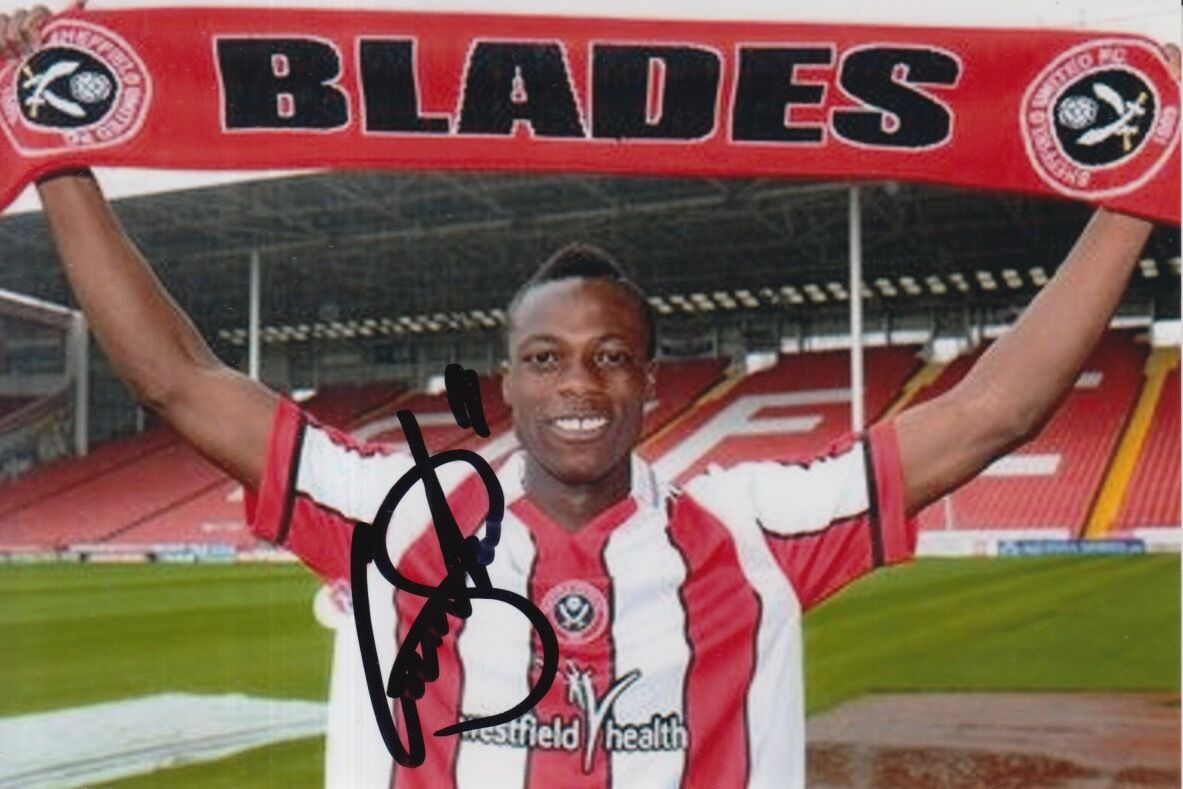 SHEFFIELD UNITED HAND SIGNED JOHN COFIE 6X4 Photo Poster painting 1.