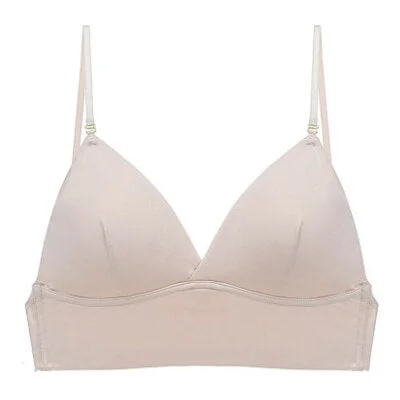 Backless Bra Triangular Sexy Woman U-Shape Beauty Back Lingerie Dot Mesh Thin Soft Seamless Bralette Underwear Soutien Gorge