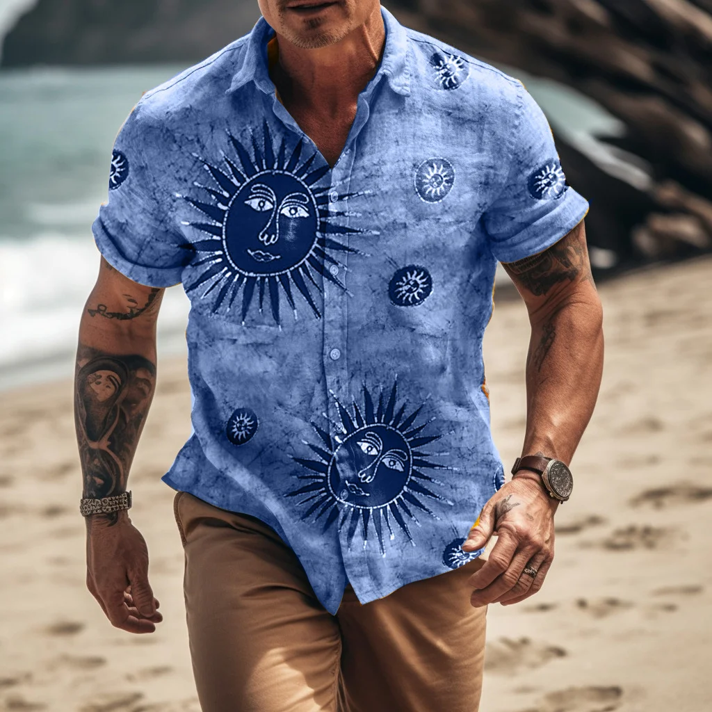 Men's Tropical Print Shirt-inspireuse