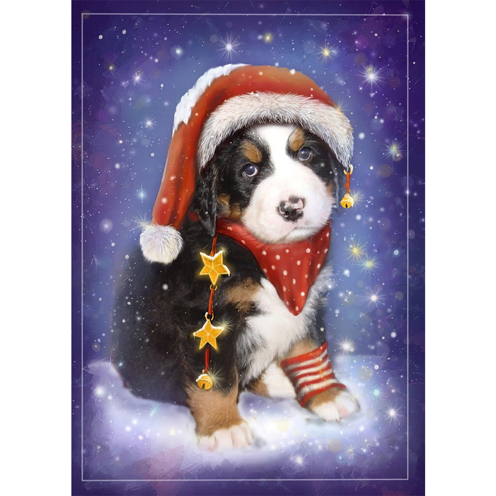 

Christmas Dog - Round Drill Diamond Painting - 30*40CM, 501 Original