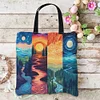 Four Seasons Scenery-11CT DIY Stamped Cross Stitch Shopping Bag 40*40cm