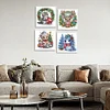 (US Local)4pack Xmas Animal-Crystal Rhinestone Diamond Painting(30x30cm)