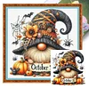 Pumpkin Gnome-11CT Stamped Cross Stitch 40*40cm/15.75*15.75in