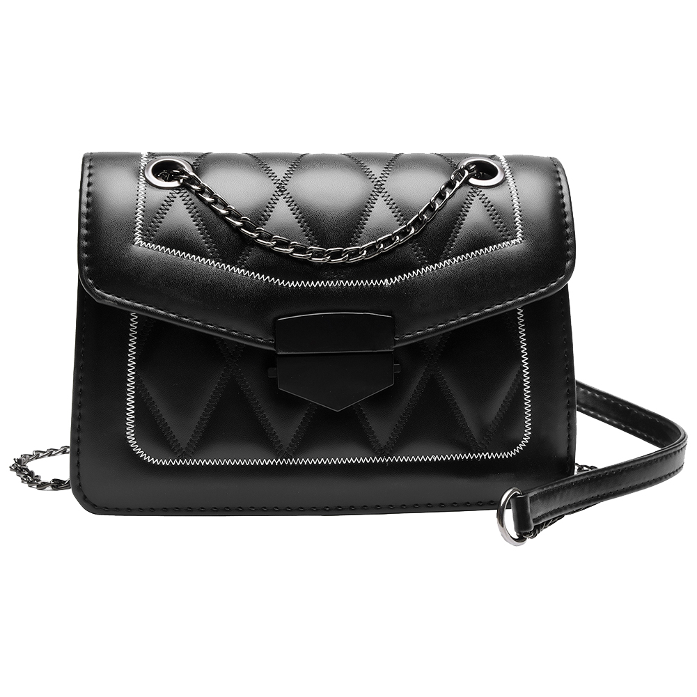 

Fashion Lattice Shoulder Tote PU Women Crossbody Chain Envelope Bag -Black, 501 Original