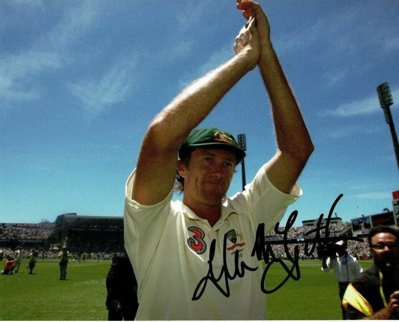 Glenn McGrath Signed 10X8 Photo Poster painting ASHES Cricket World Cup Australia AFTAL COA (D)