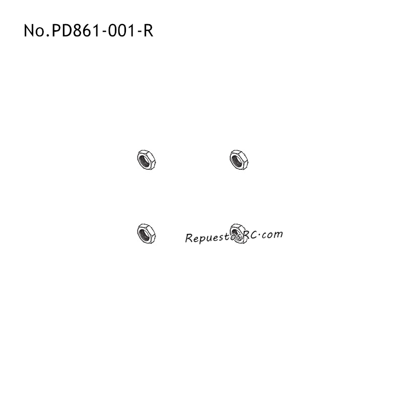 PD RACING TK10 Piezas Tuerca de Rueda de 17mm PD861-001-R