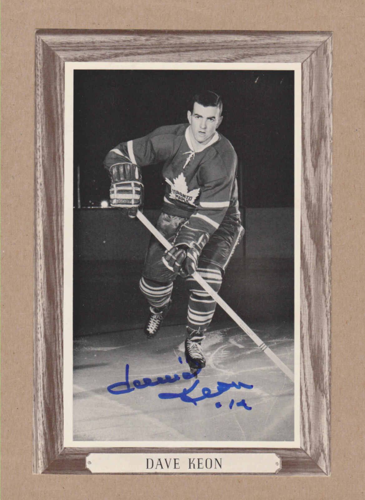 Dave Keon signed 1964-67 Beehive Photo Poster painting-Toronto Maple Leafs HOF