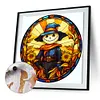 Pumpkin Scarecrow Glass Painting-Paint by Numbers Acrylic Painting 50*50CM