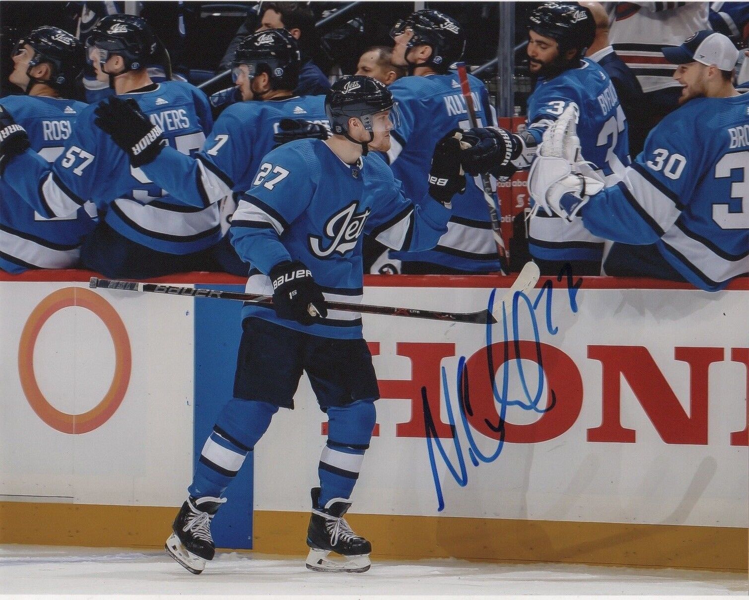 Winnipeg Jets Nikolaj Ehlers Autographed Signed 8x10 NHL Photo Poster painting COA #3