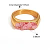 Chic Natural Stones Golden Rings