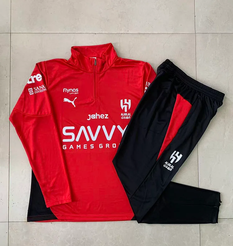 25/26 Riyadh Crescent Red Long Sleeve Training Suit