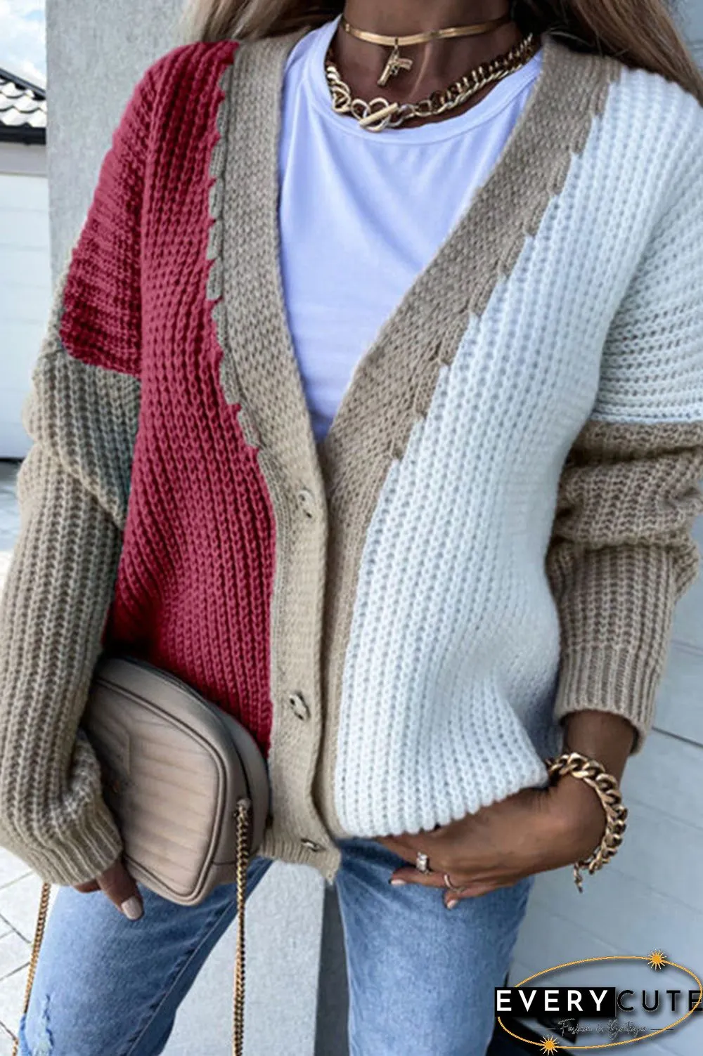 Block It Out Button Cardigan