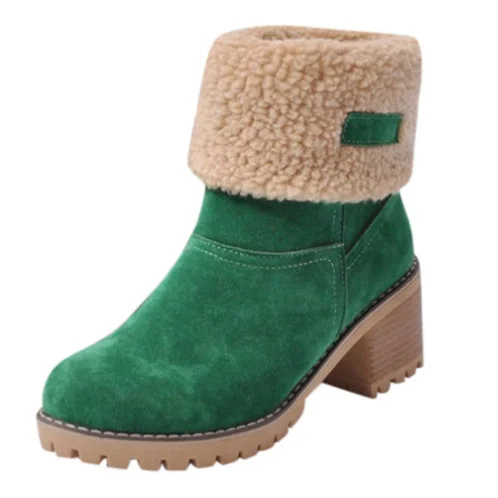 Yyvonne Women's Large-Size Snow Boots 2025 New Lamb Plush Noodles Warm Boots