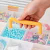 (US Only)2 Layers Plastic Bead Storage Box DIY Art Craft Accessory Organizer Case(Orange)