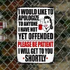 Apology - Metal Tin Signs(8*12Inch/12*16Inch) - Bar