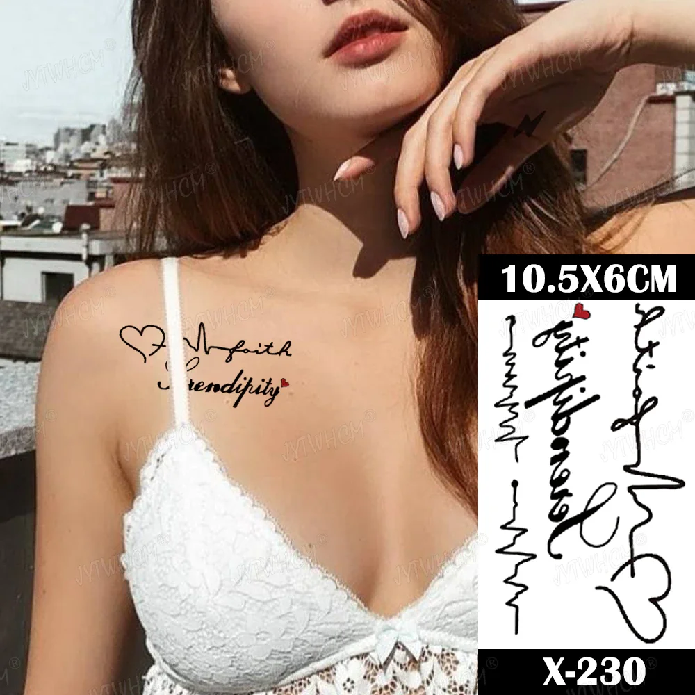 Sdrawing Butterfly Tattoo Women Sexy Waterproof Temporary Tattoo Heart Flame False Tattoo Arm Shoulder Neck Tattoo Women And Men