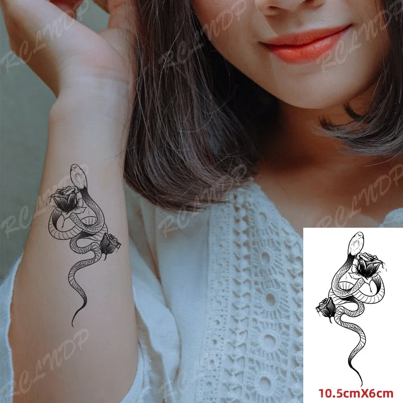 Waterproof Temporary Tattoo Sticker Shark Big Fish Anchor Sea Animal Body Art Flash Tatto Fake Tatoo for Women Men