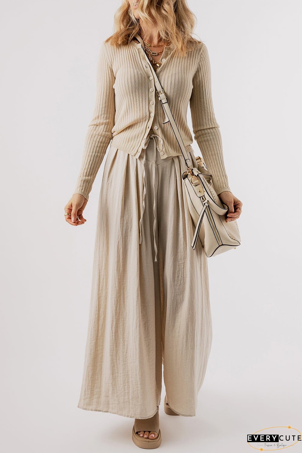 Tied Wide Leg Pants