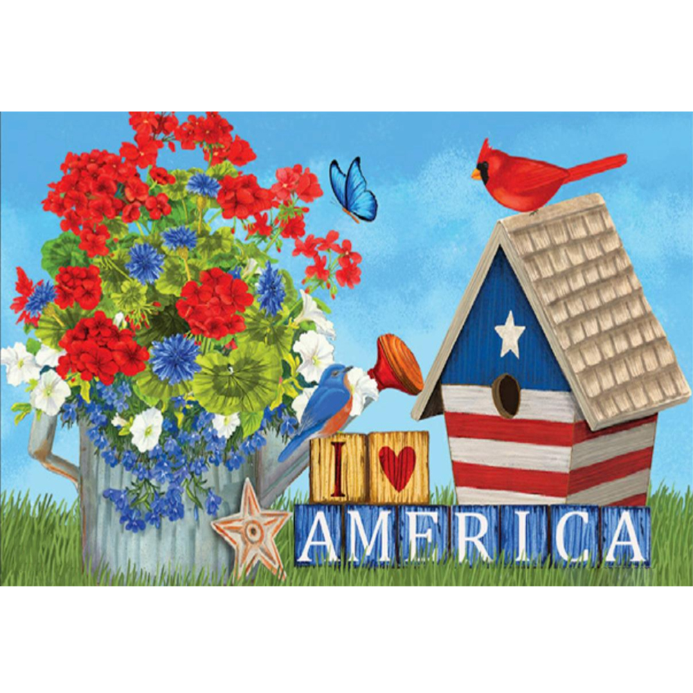 

Independence Day Flag - Round Drill Diamond Painting - 40*30CM, 501 Original