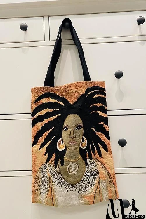 African Woman Canvas Bag