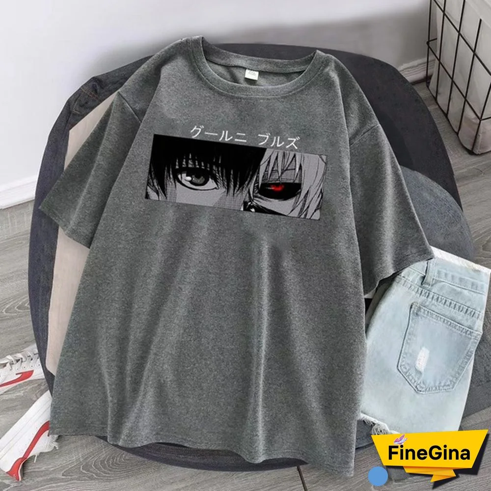 New Anime Tokyo Ghoul Print T-Shirt Men Women Fashion Short Sleeve Casual Summer Tops Tees