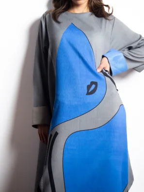 High Fashion Graphic Print Dress-inspireuse