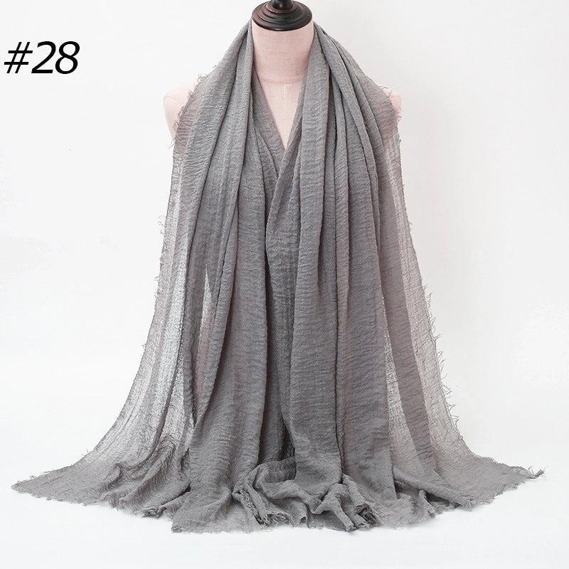 20 Pieces Fashion Solid Color Cotton Pashmina Scarves