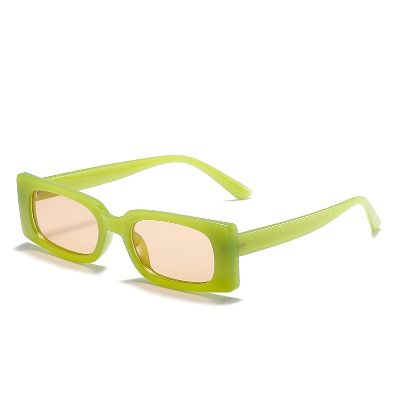 Casual Minimalist Color Block Solid Color Ac Square Full Frame Women’s Sunglasses