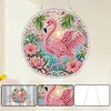 Diamond Painting Acrylic Double-Sided Pendant Kit Flamingo 9.84x9.84in