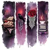 Halloween Books Full 11CT 3 Strands DIY Stamped Cross Stitch Kits for Beginners Adults Home Decor Cross Stitch Art and Crafts Kits 45x45cm
