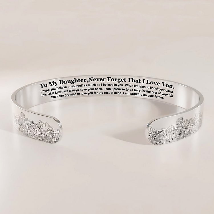 For Daughter - I Am Proud To Be Your Father Wave Bracelet