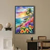(40*60cm)Seaside Coconut Trees Flowers - Full Round Drill Diamond Painting