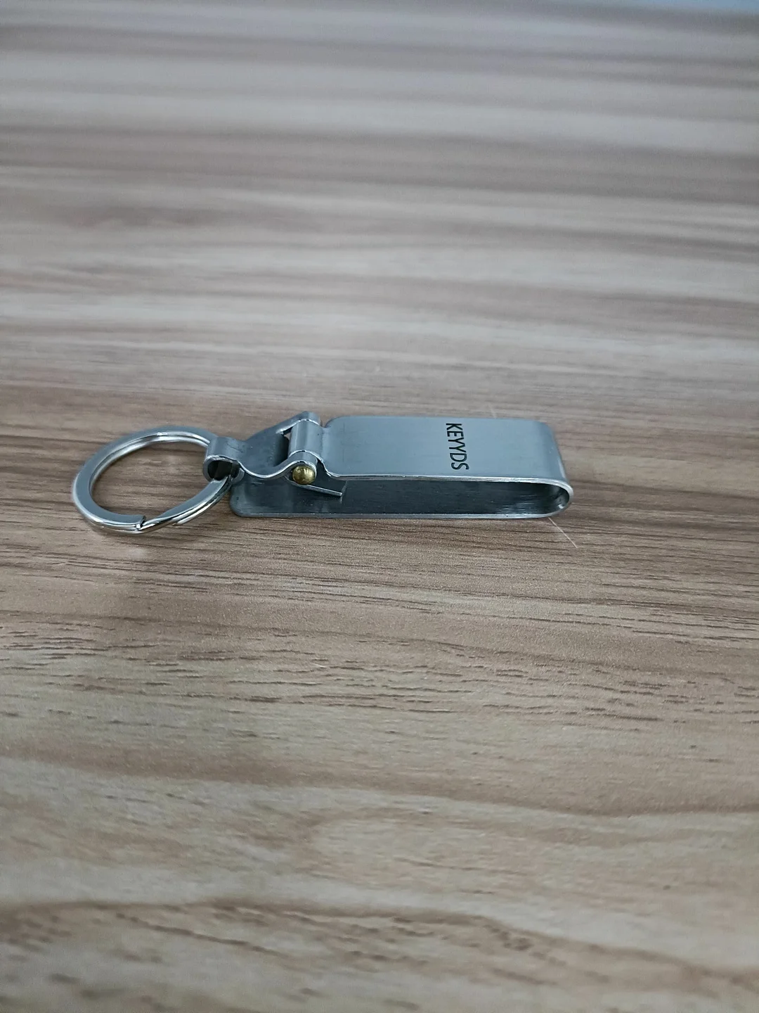 KEYYDS Metal Key Chains Stainless Steel Keyring Security Clip Belt Keychain Removable Keyring