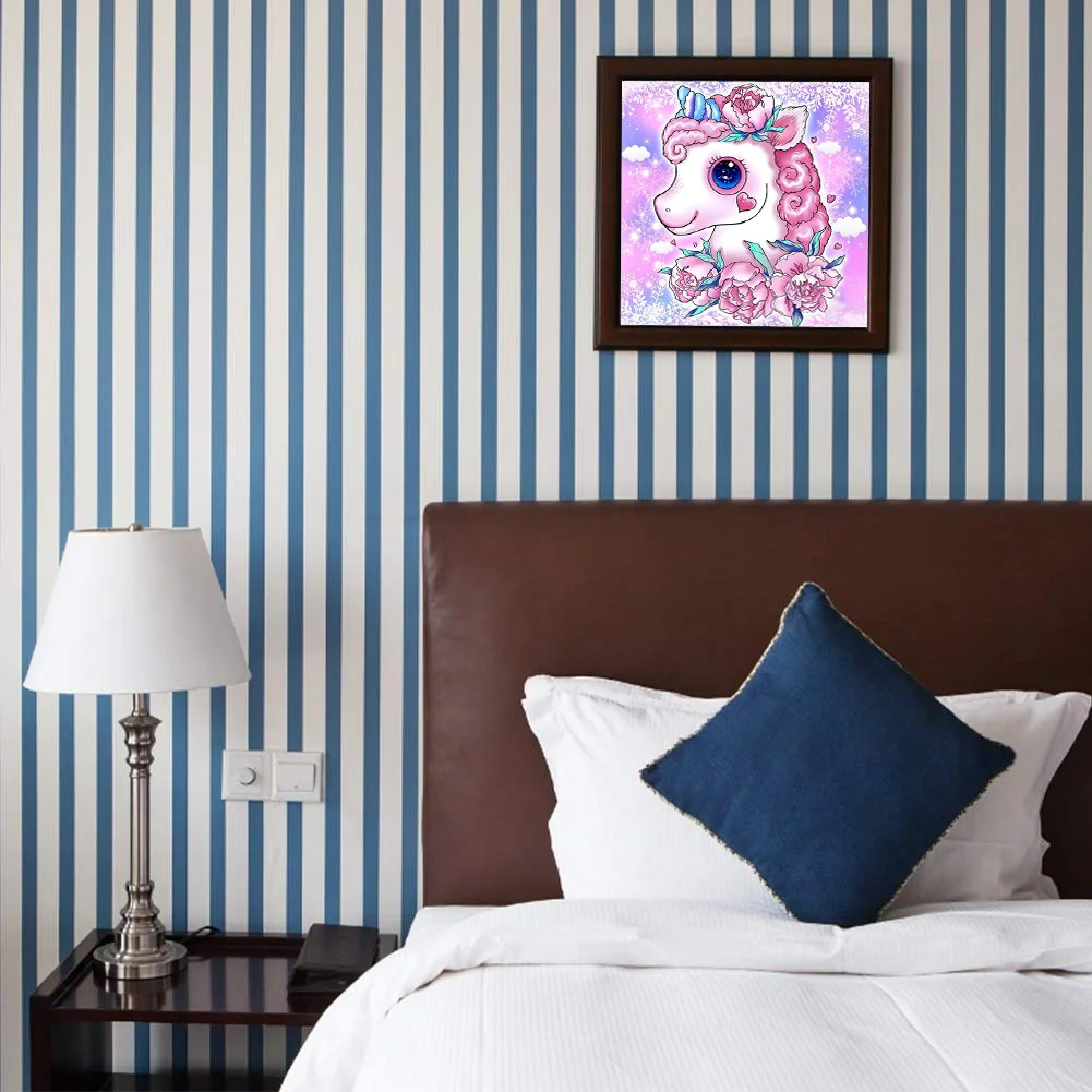 Full Round Diamond Painting 30*30cm - Unicorn
