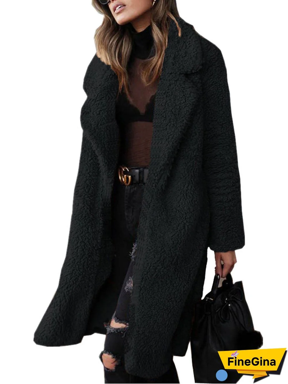 Women Long Sleeve Shirt Collar Soild Coats