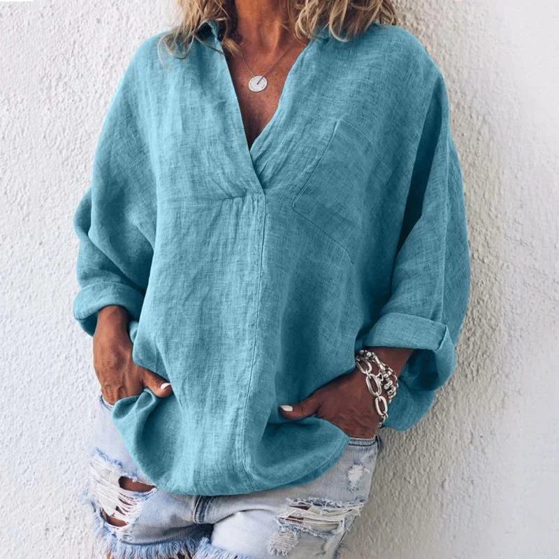 V-neck Long Sleeve Shirt
