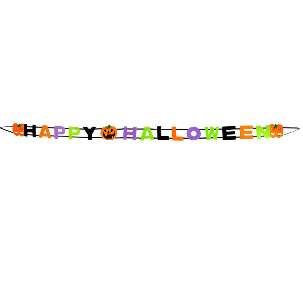 

Happy Halloween Pumpkin Felt Colorful Flag Pennant Bunting Party Banners, 501 Original