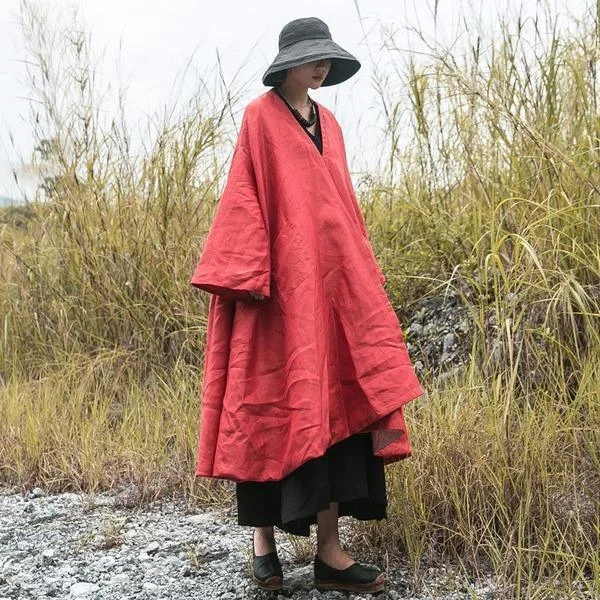 2020 Autumn Winter New Ramie Warm Plus Size Women Cloths Vintage Loose Quality Parkas