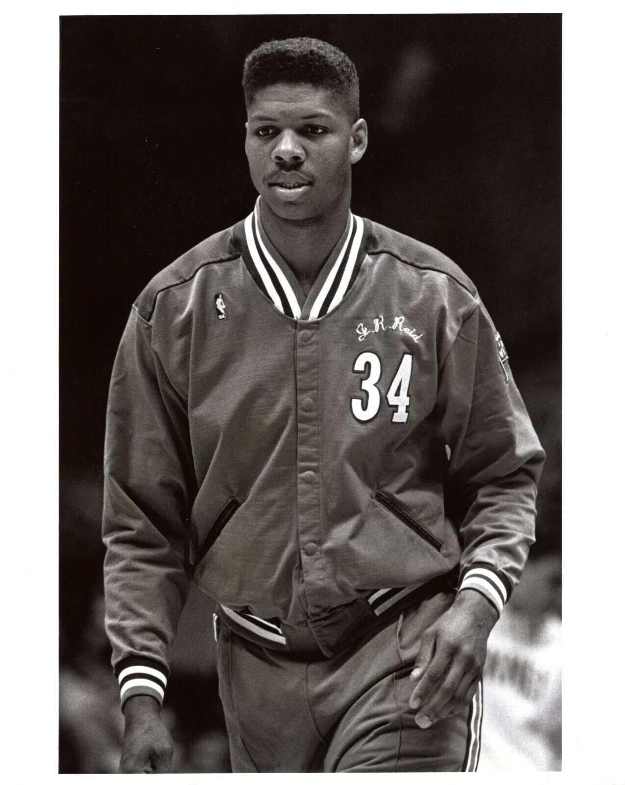 J. R. REID Charlotte Hornets Basketball NBA 8x10 Promo News Press Photo Poster painting 1991