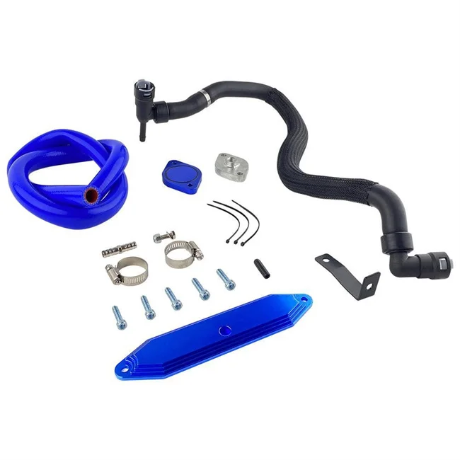 6.7L Powerstroke Diesel EGR Delete Kit w/Coolant Bypass Blue 