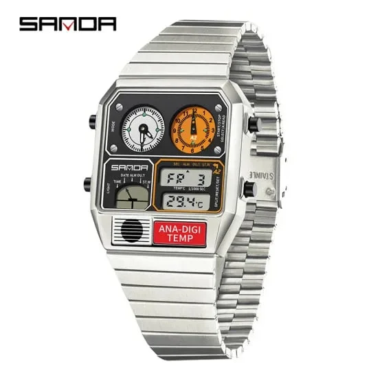 🔥Men's Luxury Sport Wristwatch Quartz Waterproof Digital 