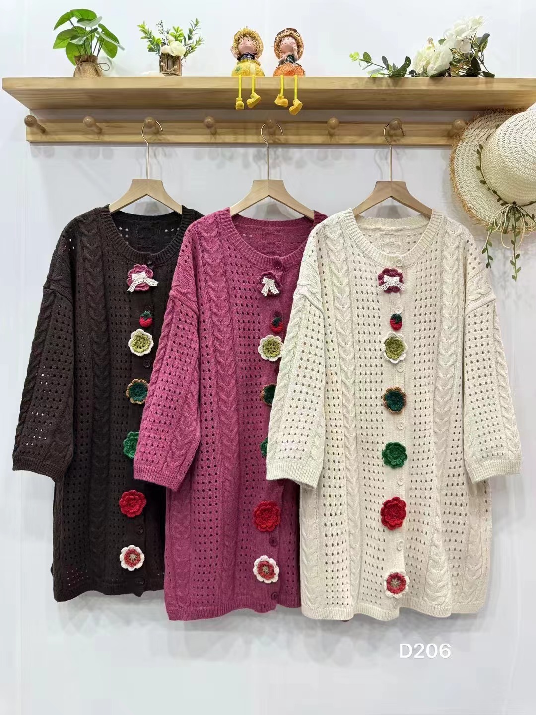 Chicfifth Sweater Women Winter Long Sleeve High Quality Autumn Vintage Top Knitted Cardigan