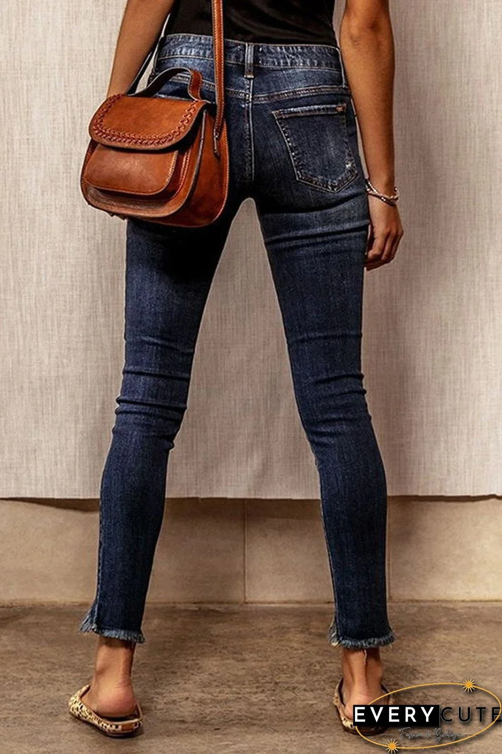 Denim Ripped Skinny Pants