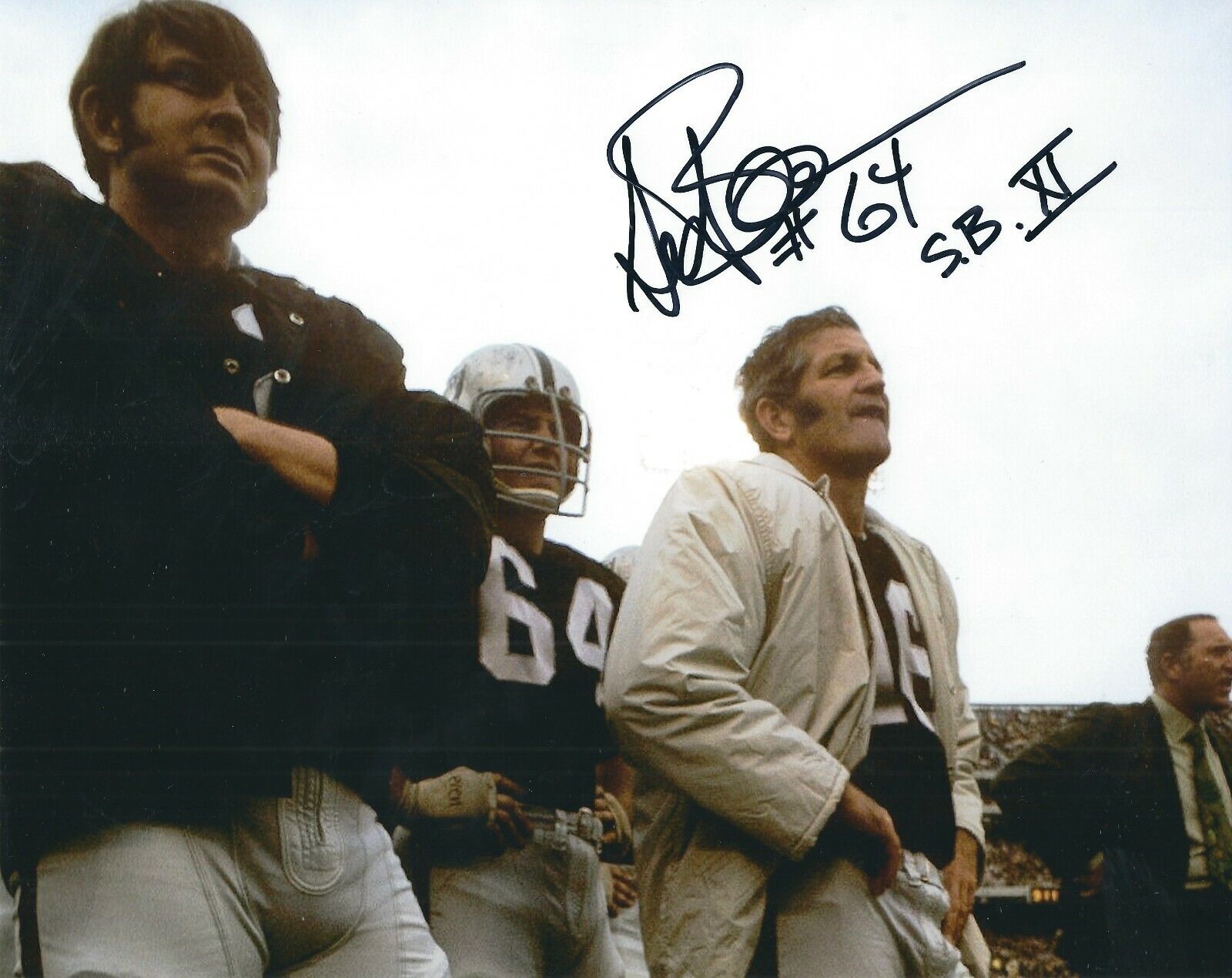 Signed 8x10 GEORGE BUEHLER Oakland Raiders Autographed Photo Poster painting w/ COA