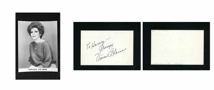 Vivian Blaine - Signed Autograph and Headshot Photo Poster painting set