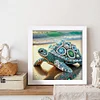 5D DIY Partial Special Shaped Drill Diamond Painting Sea Turtles Art With Frame Kit 17.2x17.2cm