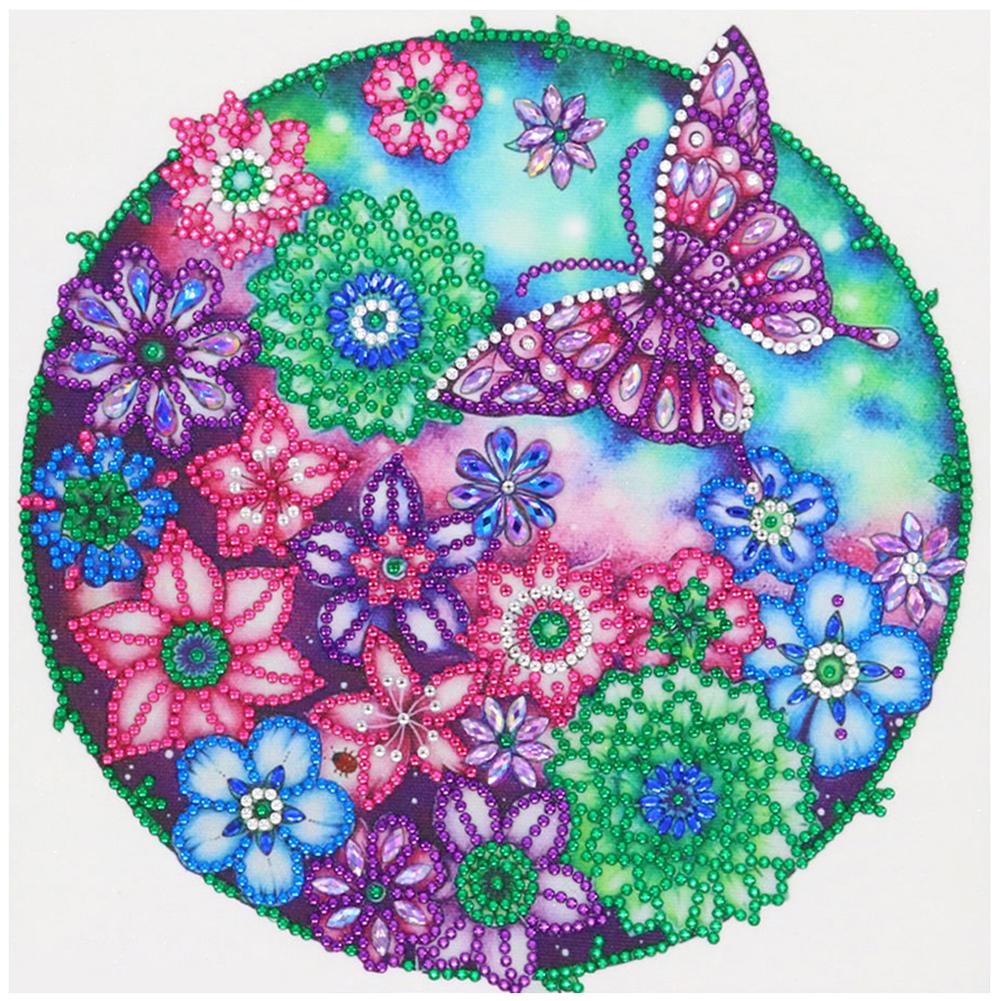 

Butterfly Flowers-Special Shaped Diamond Painting-30*30CM, 501 Original