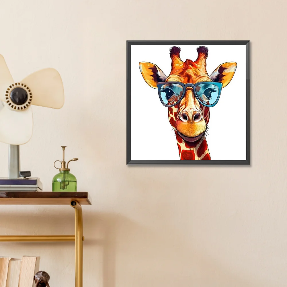 Diamond Painting - Full Round Drill - Giraffe(Canvas|30*30cm)